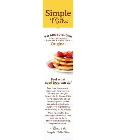 Simple Mills Organic Chestnut Flour Pancake & Waffle Mix - No Added Sugar, 10 oz - Buy Online on GoSupps.com