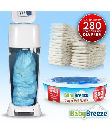 BabyBreeze Diaper Pail Refill Bags for Playtex Diaper Genie - 1400 Count (5-Pack) - Buy Online on GoSupps.com
