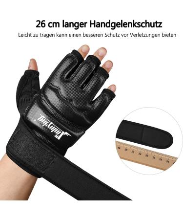 Buy Xinluing Boxing Gloves for MMA Muay Thai & Taekwondo - PU Leather Black Durable Wrist Wraps for Sparring & Training - Buy Online on GoSupps.com