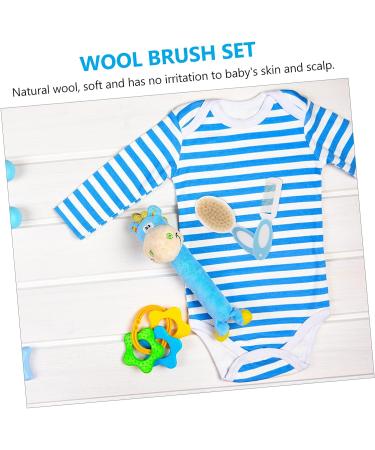 iBasenice 4 Pcs Baby Brush Set & Scalp Scrubber - Toddler & Infant Hair Care Kit | Silicone Hair Shampoo Brush & Comb for Children - Blue x2pcs 14x5cm - Buy Online on GoSupps.com