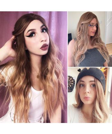 Haircube 24-Inch Long Curly Brown Wig - Natural-Looking Synthetic Women's Wig with Middle Parting - Light Brown - Buy Online on GoSupps.com
