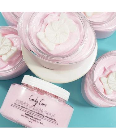 Candy Cane Peppermint Whipped Sugar Scrub Soap. Christmas stocking stuffers. Holiday gifts - Buy Online on GoSupps.com