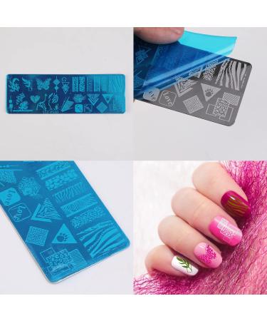 Mwoot 6-Piece Nail Art Stamp Plate Set | Floral Snake & Wild Animal Designs | DIY Manicure Tools for Salon-Quality Nails - Buy Online on GoSupps.com