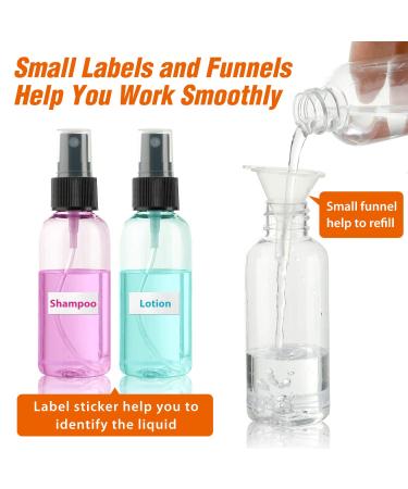 30 Pack 2 oz Fine Mist Mini Clear Spray Bottles - Essential Oils, Travel Perfumes - Refillable & Reusable Travel Bottles - Buy Online on GoSupps.com