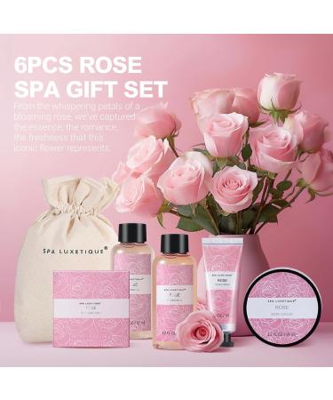 Bath Gifts Set for Women - Spa Luxetique 6pcs Rose Travel Gift Box Relaxing Home Spa Kit Includes Bubble Bath Body Lotion Shower Gel Bar Soap Hand Cream Travel Bag. Mothers Day Birthday & Christmas Gifts Idea for Her - Buy Online on GoSupps.com