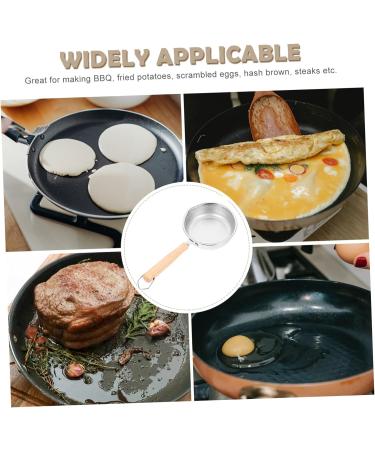 BRIGHTFUFU Stainless Steel Pot Egg Pan Griddle Kitchen Pan Small Egg Frying Pan Stainless Steel Frying Pan Kitchen Egg Cooker Honeycomb Nonstick Skillet Small Frying Pan Wood Non Stick - Buy Online on GoSupps.com