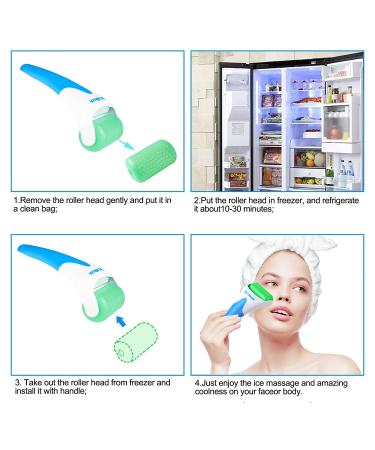 2 Pack Ice Rollers for Face, Eyes, and Body Relief - Skin Care Tool for Migraine Relief and Blood Circulation - Green + Pink - Buy Online on GoSupps.com