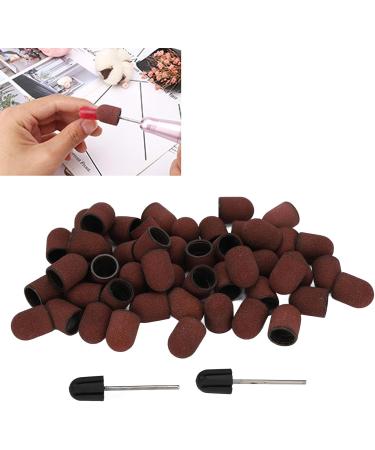 Nail Sanding Drill Bit Nail Sanding Heads Nail Grinding Heads 120# Grit Nail Art Sanding Caps Manicure Polishing Grinding Bands Nail Drill Bits Set with Shaft - Buy Online on GoSupps.com