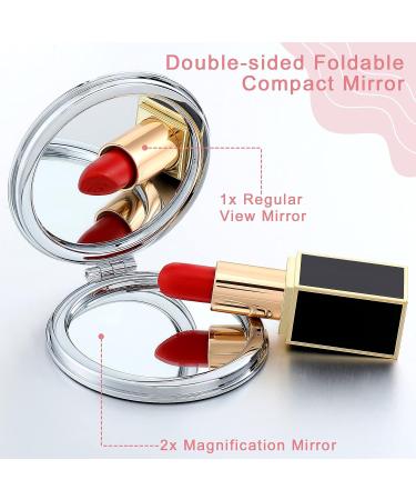 Berlune 10 Pcs Mandala Compact Mirror Bulk - Double Sided Makeup Mirror for Women & Girls - Portable Pocket Mirror Gift Set - Buy Online on GoSupps.com