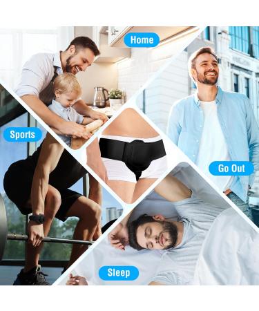 Hernia Support belt for men and Women - Post Surgery Inguinal Hernia Support Truss for Inguinal with Adjustable Waist Strap and Removable Compression Pads Left and Right Wearable (Black) - Buy Online on GoSupps.com