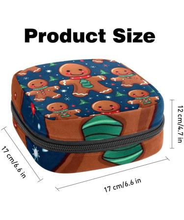 Muoooum Ladies Tie Storage Bag - Merry Christmas Pattern Menstrual Cup & Pads Pocket - Portable Storage for Teen Girls - Buy Online on GoSupps.com