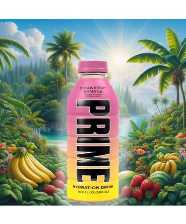 Generic NEWEST!!! Rare & Limited Prime Hydration UFC 300 & Strawberry Banana!!! (2 Bottles - 16.9 Fl Oz Each) - Buy Online on GoSupps.com