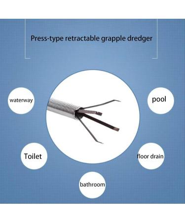 Drain Clog Remover - 4-Claw Drain Hose Pickup Stick Pipe Unclogging Grabber - Reaching Assist Grabber Pick Up Tool for Cleaning Bathroom Kitchen Shower Drain Cle-ca 0.9 Meters - Buy Online on GoSupps.com