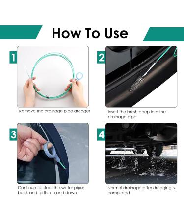 3M Feeding Tube Brush Tool with PP Rope Multipurpose Extra Long Pipe Cleaners Flexible Tube Hose Drain Unblocker Cleaning Brush for Confined Areas Car Sunroof Air Conditioner Refrigerator Kitchen - Buy Online on GoSupps.com
