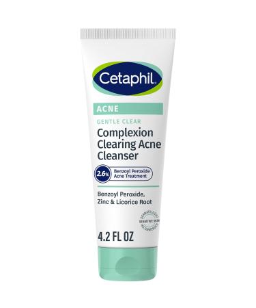 Cetaphil Gentle Clear Complexion-Clearing BPO Acne Cleanser with 2.6% Benzoyl Peroxide  Creamy and Soothing for Sensitive Skin  Suitable for All Skin Types 4.2oz - Buy Online on GoSupps.com