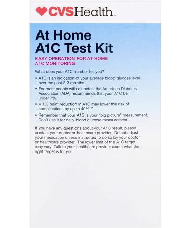 A1C At-Home Test Kit for Easy Glycemic Control Monitoring - CVS - Buy Online on GoSupps.com