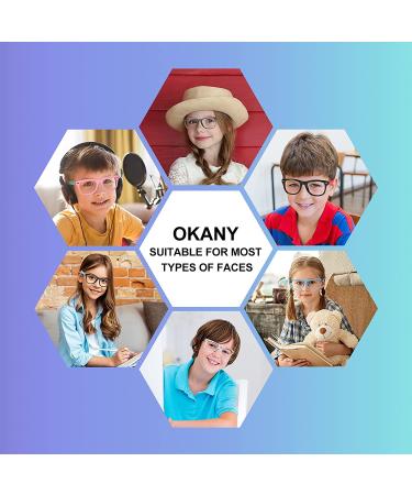 Kids Blue Light Glasses 3 Pack for Ages 3-10 - Anti Glare UV Protection for Computer, Gaming, TV - Grey Black, Transparent, Blue - Buy Online on GoSupps.com
