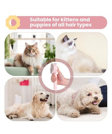 Self-Cleaning Pet Brush for Cats - Effortlessly Remove Loose Hair & Matting Long & Short Hair - Pink - Buy Online on GoSupps.com
