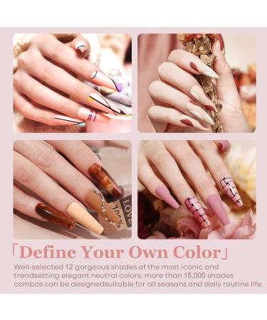 Modelones Gel Nail Polish Kit with 48W UV Light Dryer - 12 Nude Pink Neutral Colors, Glossy & Matte Top/Base Coat, Manicure Tools, Nail Art Decorations - DIY Salon Gift - Buy Online on GoSupps.com