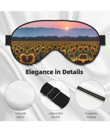 Buy SSIMOO Sunflower Sun Print Double-Sided Eye Mask | Soft Light Blocking for Better Sleep Quality - Buy Online on GoSupps.com