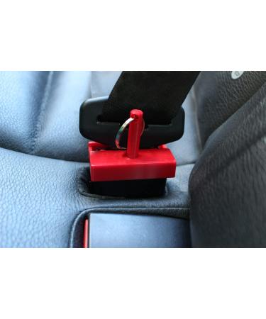 Childproof Car Seatbelt Lock Buckle Guard - Red - Buy Online on GoSupps.com