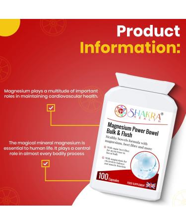 Magnesium Power Bulk & Flush. A Magnesium Based Formula to Support Long-Term Bowel Hydration Health & Removal of Colonic Plaque | Shakra Health - Buy Online on GoSupps.com