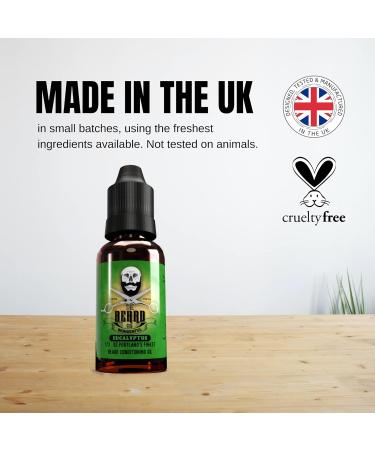 Premium Beard Conditioning Oil for Men - Natural Jojoba Beard Growth Oil with Eucalyptus - 15ml - Buy Online on GoSupps.com