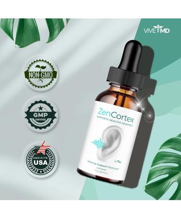 ZenCortex Tinnitus Relief Drops - Maximum Strength Ear Treatment for Ringing Ears - 5 Pack - Effective Tinnitus Solution - Buy Online on GoSupps.com