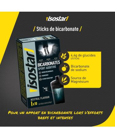 Isostar Neutral Flavor Bicarbonates Sticks - Sodium Bicarbonates Sticks to Dilute 10 Sticks 71g - Buy Online on GoSupps.com