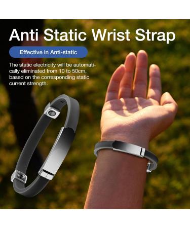 1/2pc Wrist Band - 20g Silicone Wristbands Custom Wrist Bands | Adjustable Hand Wrist Band Anti Static Wrist Strap Band Cordless Band Sports Wristbands Black Colour Hand Wrist band for Boys Adults 2pcs Black - Buy Online on GoSupps.com