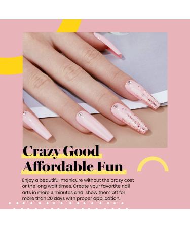 Beetles Nude Pink Gel Nail Polish Kit with UV LED Light - Starter Kit for DIY Home Manicure | Soak Off Pink Gel Polish Set with Nail Lamp and Nail File - Halloween Nails Gift for Women - Buy Online on GoSupps.com