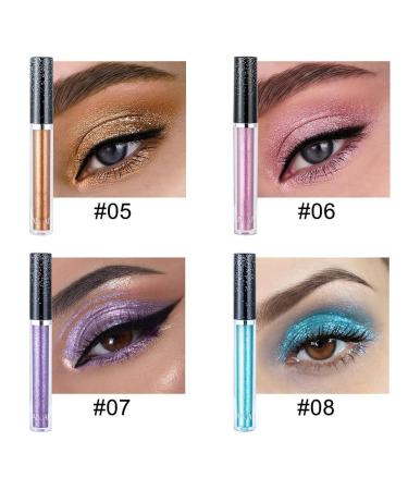 12 Colored Liquid Eyeshadow Set - Glitter Shimmer Waterproof & Fast Drying Makeup Gift for Women - Buy Online on GoSupps.com