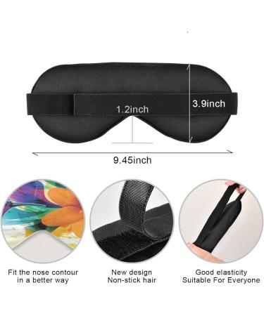 Haskirky Light Blocking Eye Mask - Adjustable Breathable Travel Mask for Deep Sleep - Men & Women - Office Yoga Meditation Mask - Watercolor Bird Design - Buy Online on GoSupps.com
