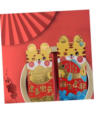 TEHAUX 36pcs 2022 Year of The Tiger Red Packet Lucky Money Red Envelope Spring Festival Money Envelopes Traditional Hong Bao Portable Red Paper 3D Chinese Zodiac Red Envelope Bag - Buy Online on GoSupps.com