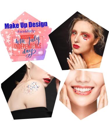 USA Patriotic Chunky Glitter Set - Red White Blue Mix, 20g (2 x 10g Jars) - Crafts, Nail Art, Face Glitter, Tumblers, 4th of July Decor - Buy Online on GoSupps.com