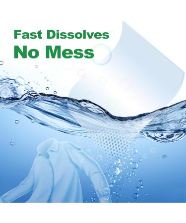Eco-Friendly Laundry Detergent Sheets - Hypoallergenic Ultra-Concentrated Travel-Ready | Natural Fresh Linen Scent (120 Loads 60 Sheets - Buy Online on GoSupps.com