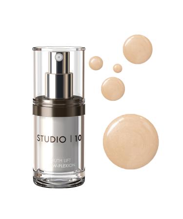 Studio 10 Skin Lift Glow-Plexion - Liquid Glow Primer Illuminator and Highlighter - Hydrates Firms & Lifts Mature Skin for a Youthful Radiant Glow - Versatile Face Makeup - Illuminating Primer