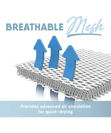 MICRODRY Cushioned Bath Pillow with CharTech Technology - Removable Cover - 12x12x4 White - Buy Online on GoSupps.com