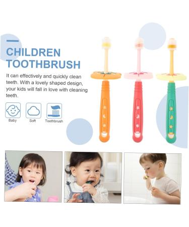 FOYTOKI Kids Toothbrush Set - 3 Pack Children's Tooth Cleaning Brushes for Optimal Oral Care - Buy Online on GoSupps.com