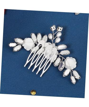 Ipetboom Bride Hair Comb Wedding Bride Hair Accessories Wedding Hair Accessories Wedding Hair Comb Bridal Hair Comb Flower Hair Side Comb Miss White Manual Metal Crystal Flower - Buy Online on GoSupps.com