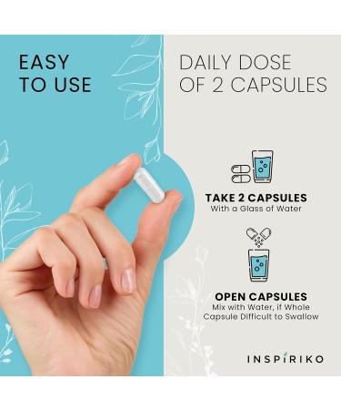 Glucosamine and Chondroitin High Strength Complex - Joint Care Supplements with MSM, Vit C - Inspiriko 60 Capsules - Comprehensive Support for Joint, Muscle, and Bone Health - Buy Online on GoSupps.com