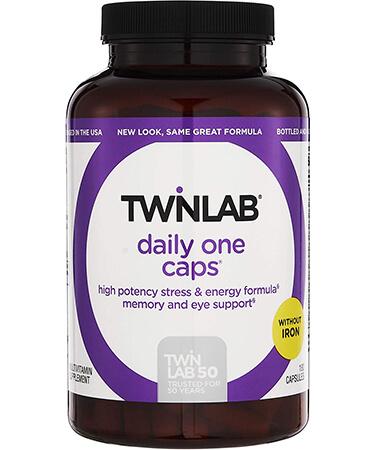 Twinlab Daily One Caps Without Iron Daily Multivitamin for Women & Men - 180 Capsules