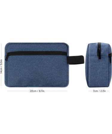 Men's Portable Waterproof Toiletry Bag - Blue | Travel Shaving & Cosmetic Bag with Handle - Gym & Shower Accessories - Buy Online on GoSupps.com