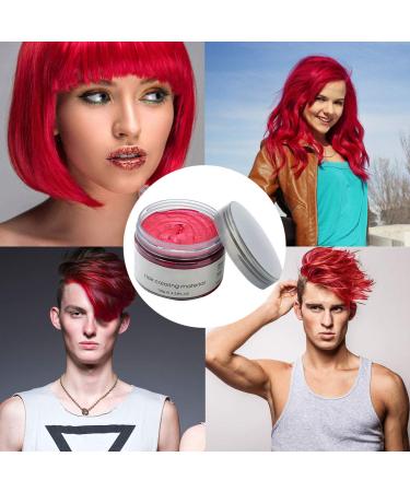 Adofect Natural Hair Wax Color Styling Cream Mud - 4.23 oz - Red | Temporary Hairstyle Dye Pomade for Men, Women, Halloween, and Cosplay - Buy Online on GoSupps.com
