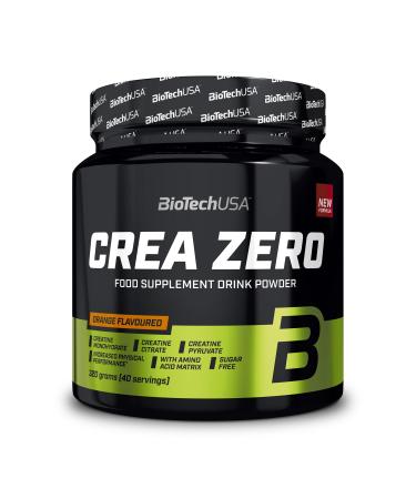 BioTechUSA Crea Zero with 15 active ingredients BCAAs vitamins and minerals orange 320 g