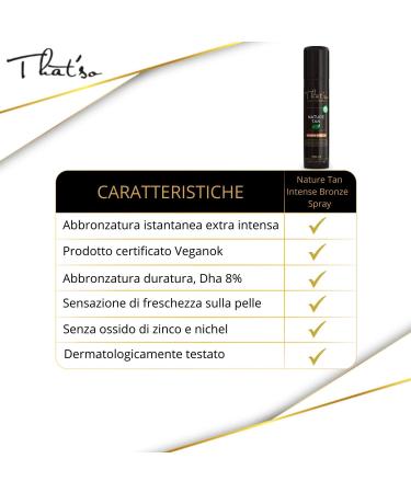 Fake Tan-That'So Nature Tan - Intense Bronze 75ml Veganok Certified - Buy Online on GoSupps.com