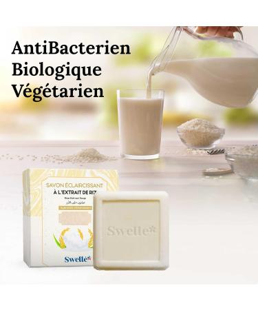 SWELLE Rice Milk Soap Lightening Soap 100 gr 1 pc Women's Face Scrub | Anti-Aging Acne Pimple | Natural Solid Face Soap | Face Care Shower Bar Face Mask - Buy Online on GoSupps.com