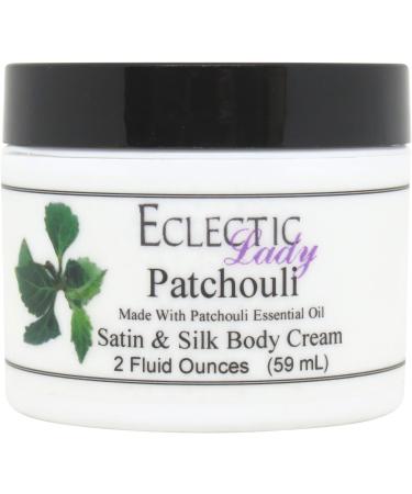 Eclectic Lady Patchouli Satin and Silk Cream Body Cream Body Lotion - Shea Butter Aloe Silk Amino Acids Vitamin E Phthalate-Free Handcrafted in USA - Perfect For Women