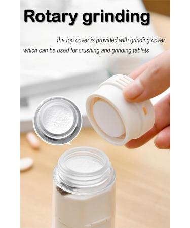 Buy Multifunctional Pill Crushers & Splitters - Portable Pill Cutter Grinder with Timer & Organizer | White - Buy Online on GoSupps.com