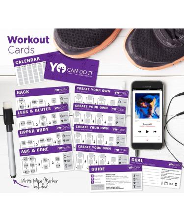 YoYork Stretching & Bodyweight Training Exercise Posters - Home Gym Workout Set with Minimal Equipment - Full Body Workout at Home - 3 Laminated Posters & Workout Cards - Buy Online on GoSupps.com
